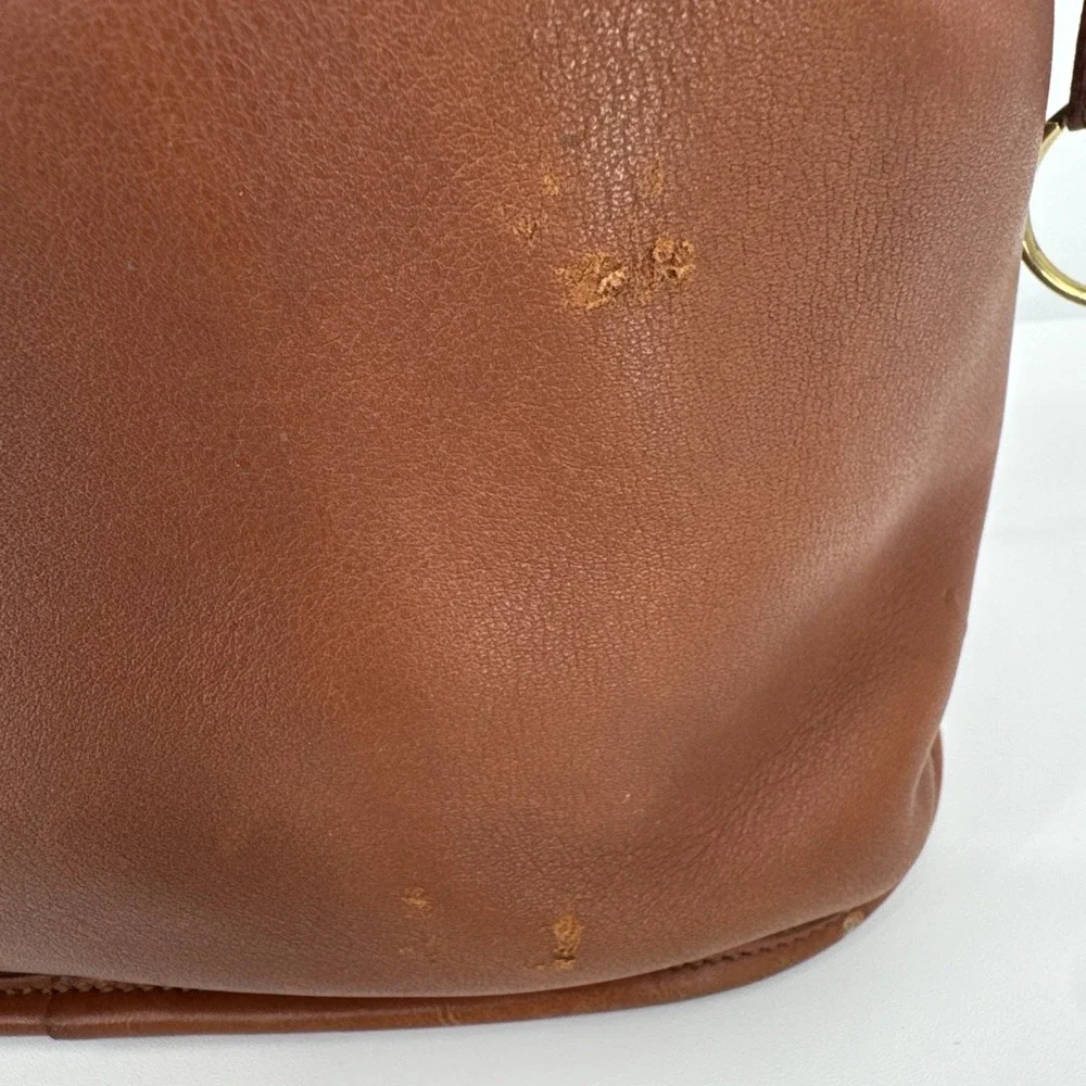 Vintage Coach Brown Leather Drawstring Bucket Bag 9952 Made in USA